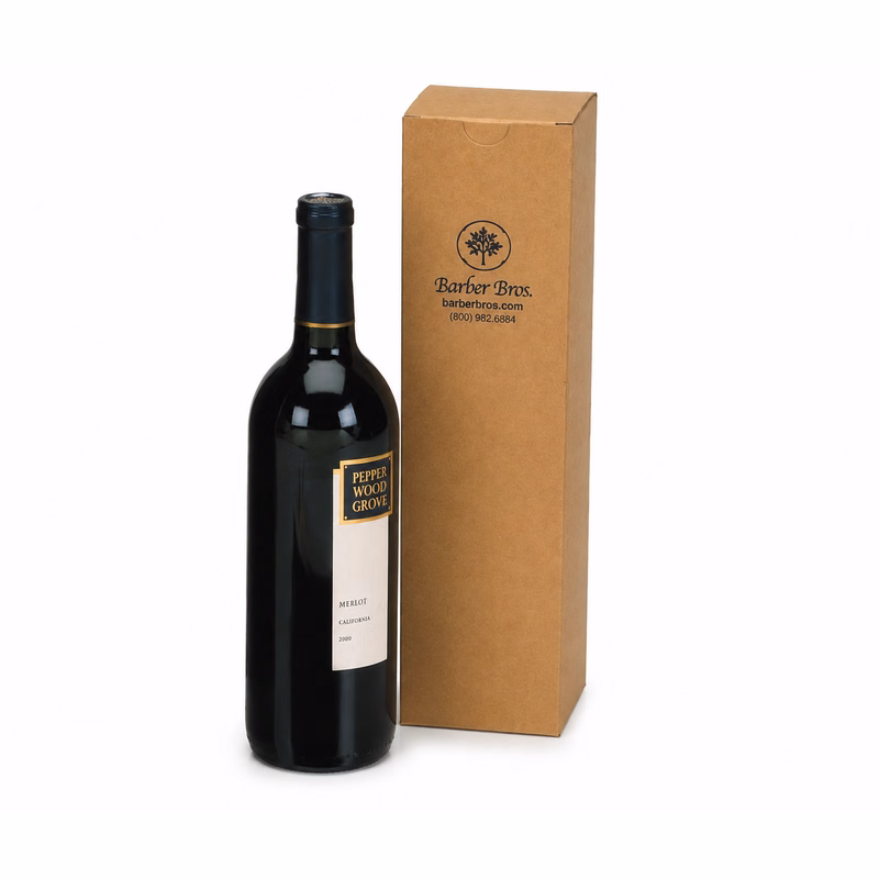 Natural One Piece Folding Wine Box