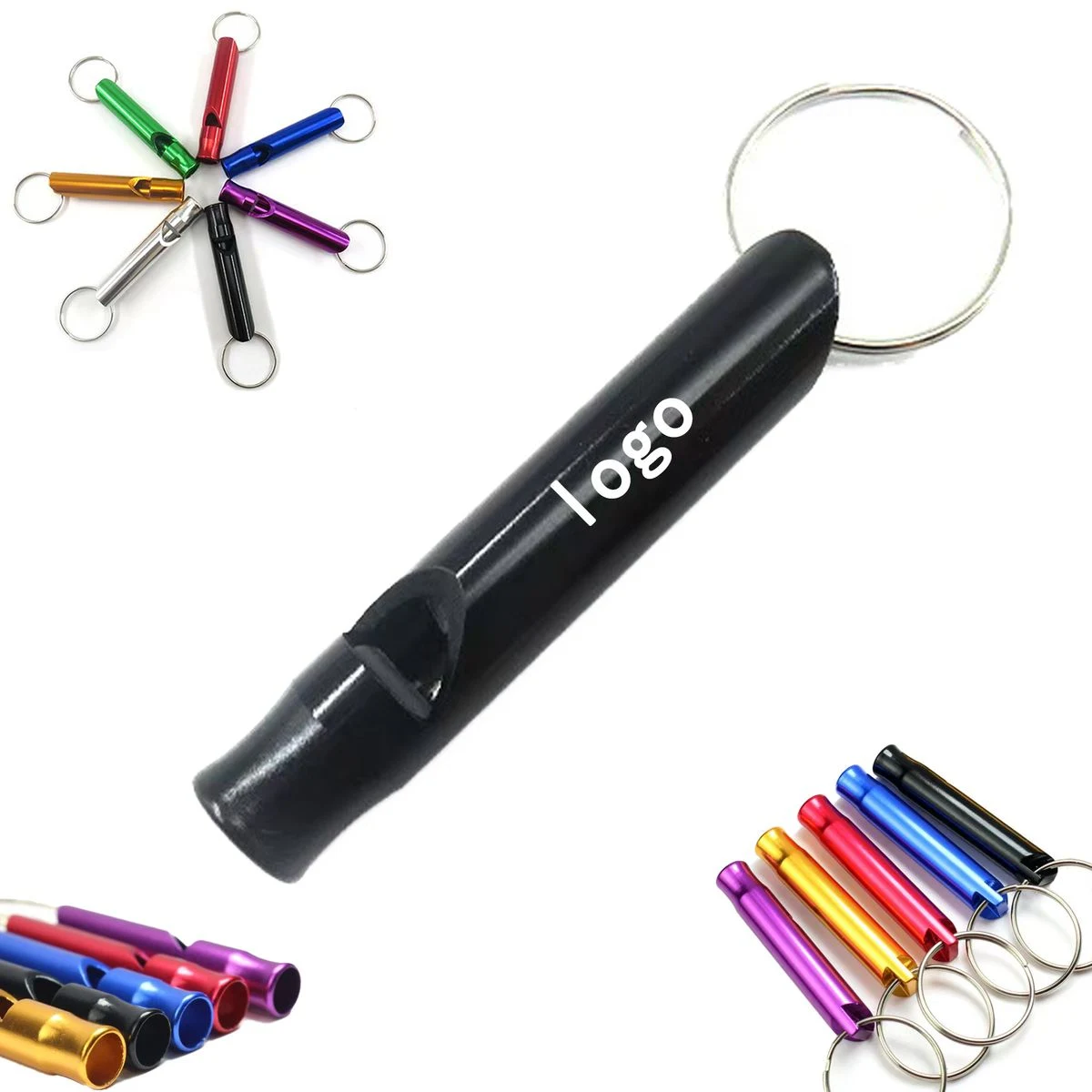 Portable Outdoor Survival Whistle Aluminum With Keychan 1