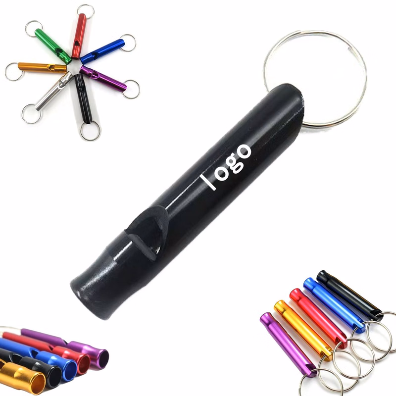 Portable Outdoor Survival Whistle Aluminum With Keychan