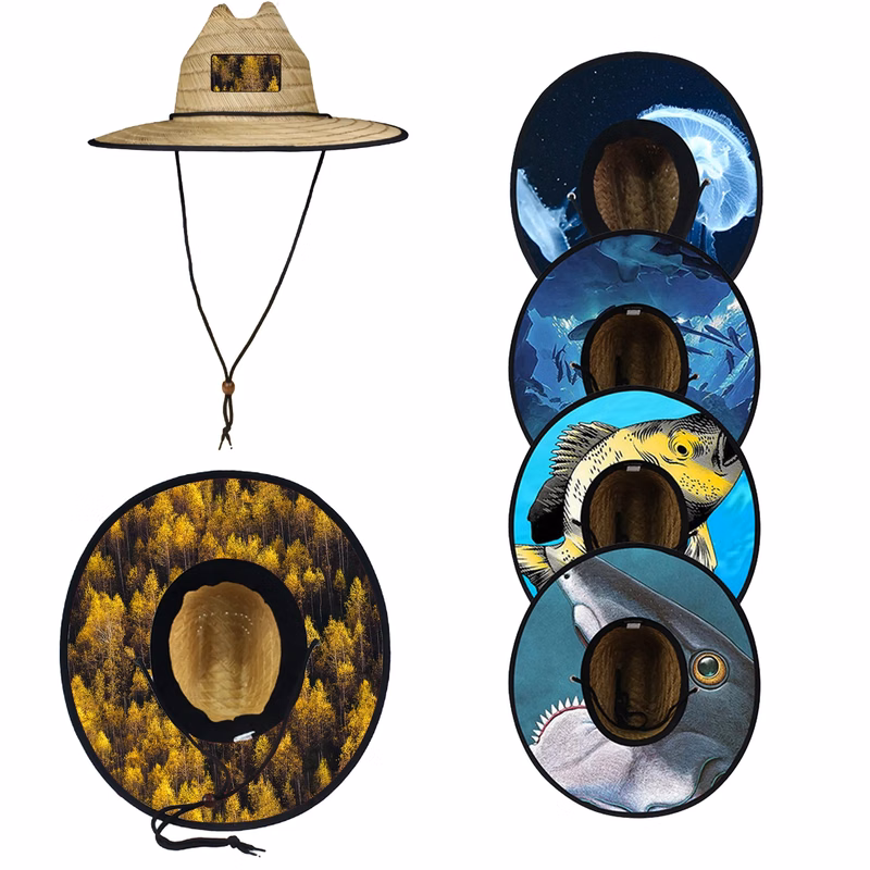 Straw Hat With Custom Patch