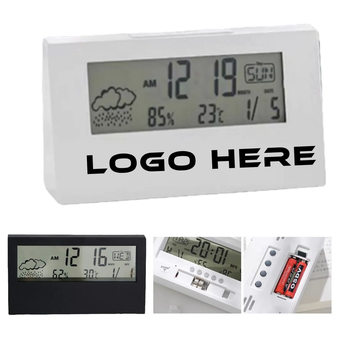 Digital Clock with Temperature and Humidity Display 1