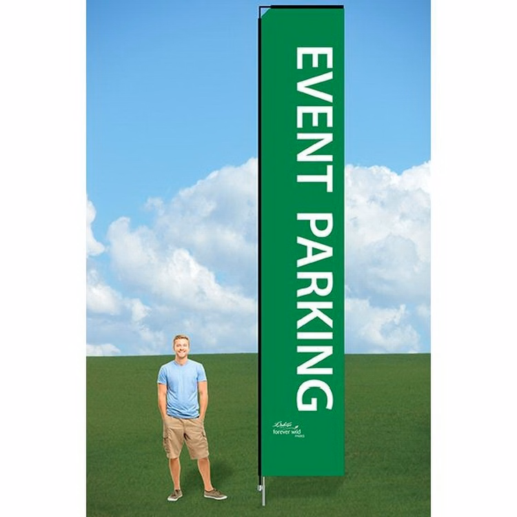 14ft Banner Flag with Ground Stake-single