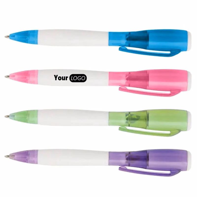 Bright LED Flashlight Plastic Pen