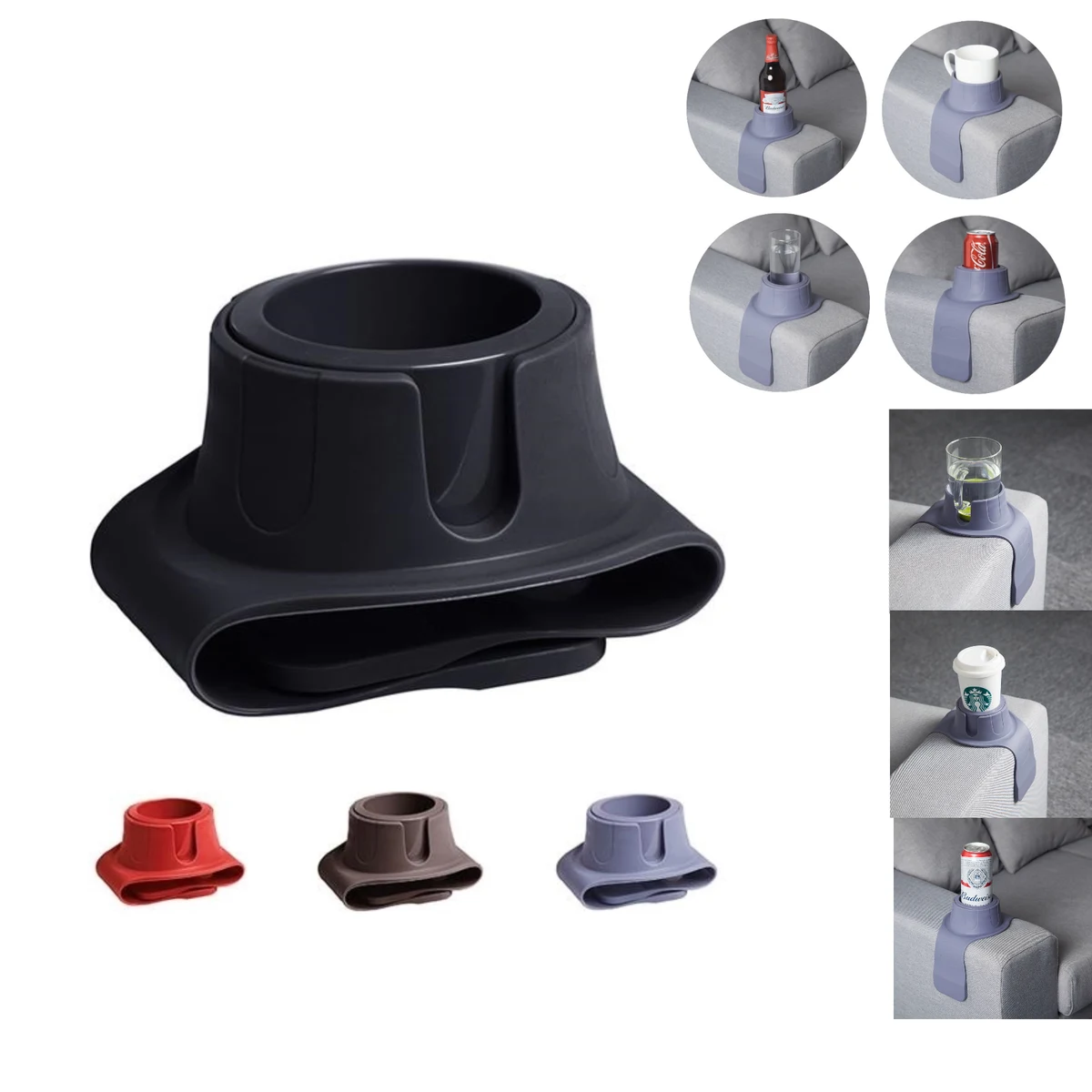 Silicone Cup Holder Tray For Sofa 1