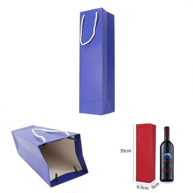 Single Bottle Wine Tote Paper Bag 1