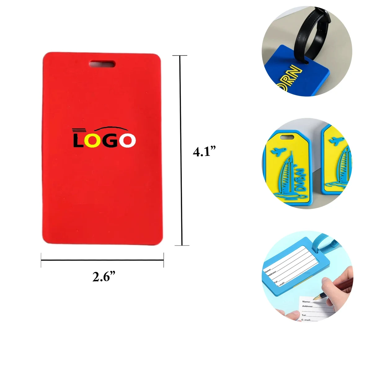 MOQ100 PVC Soft Card Holder Luggage Tag Travel 1