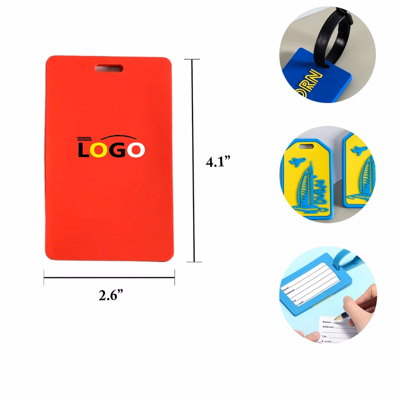 MOQ100 PVC Soft Card Holder Luggage Tag Travel