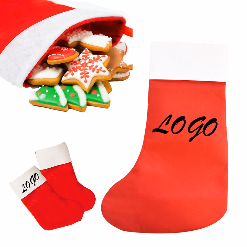 MOQ 30 Felt Christmas Stock Hanging Decorative Gift Bag