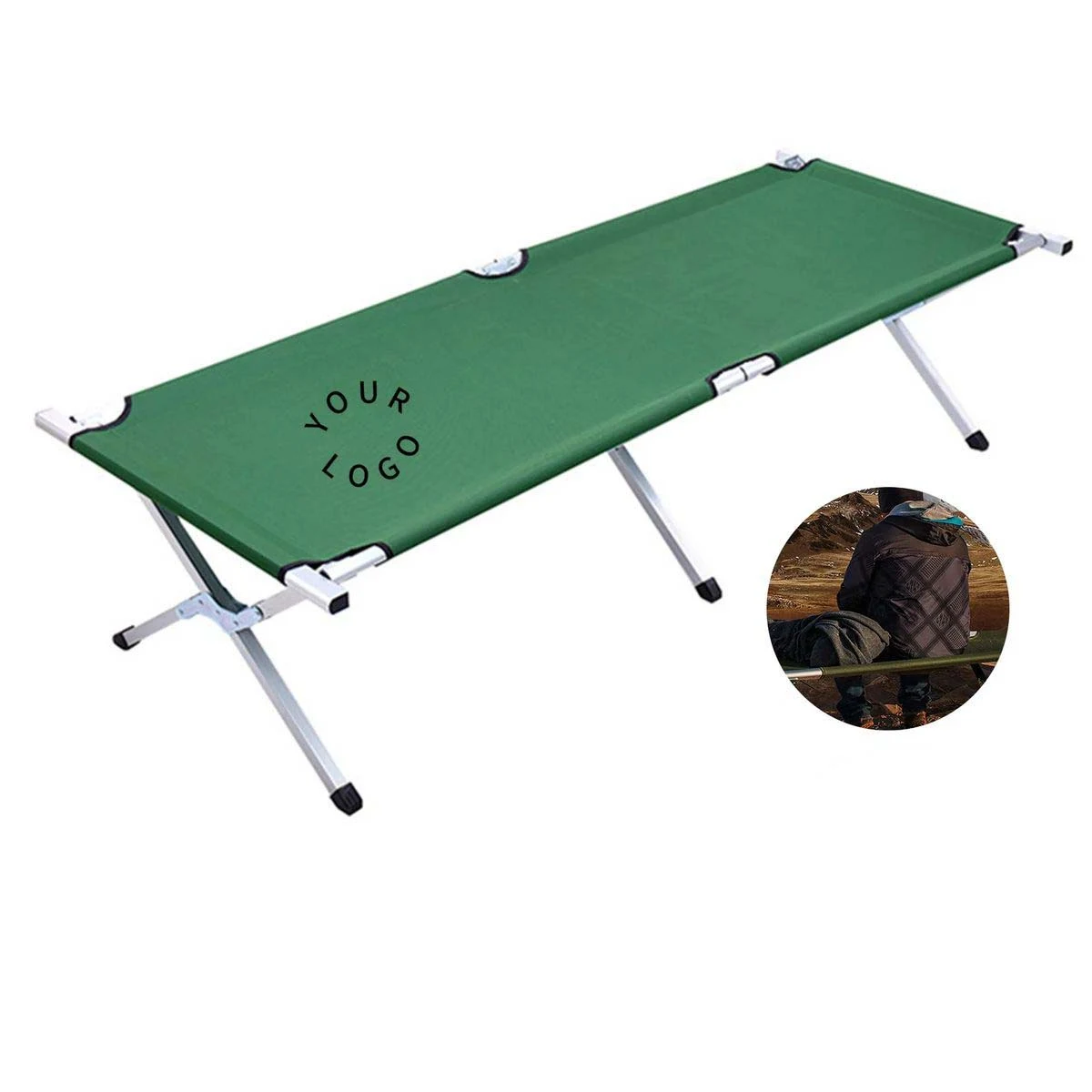 Durable Steel Frame Camping Cot for Outdoor Use 1