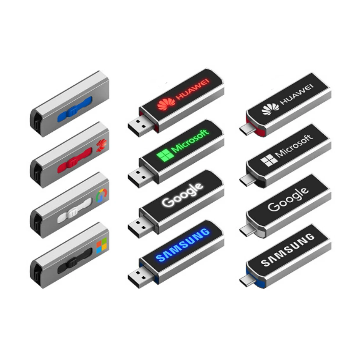 Type-C LED Light Up OTG USB Flash Drive 1