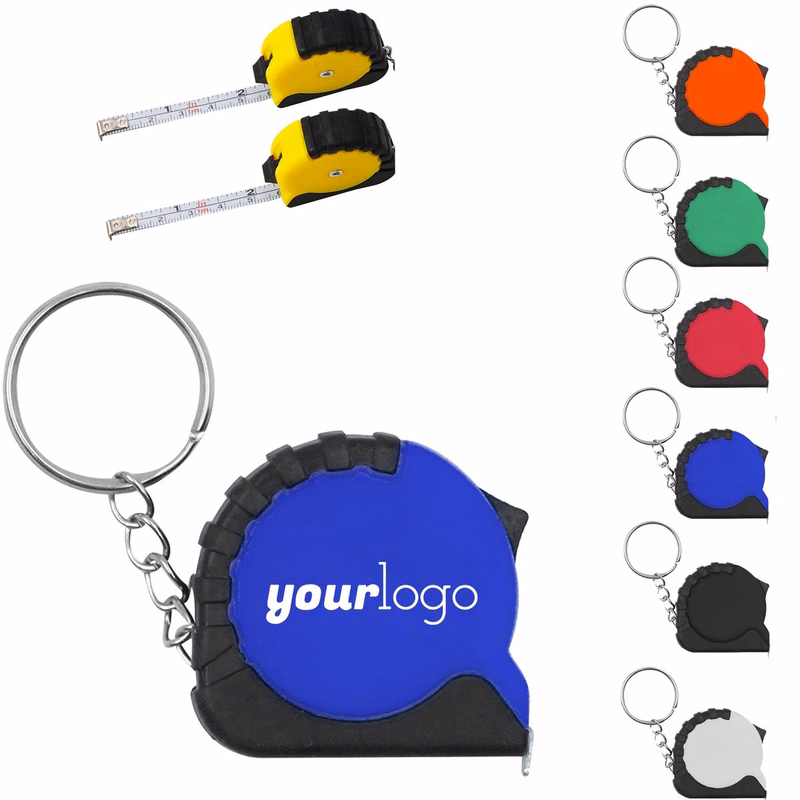Mini Dual-Unit Tape Measure with Keychain Holder