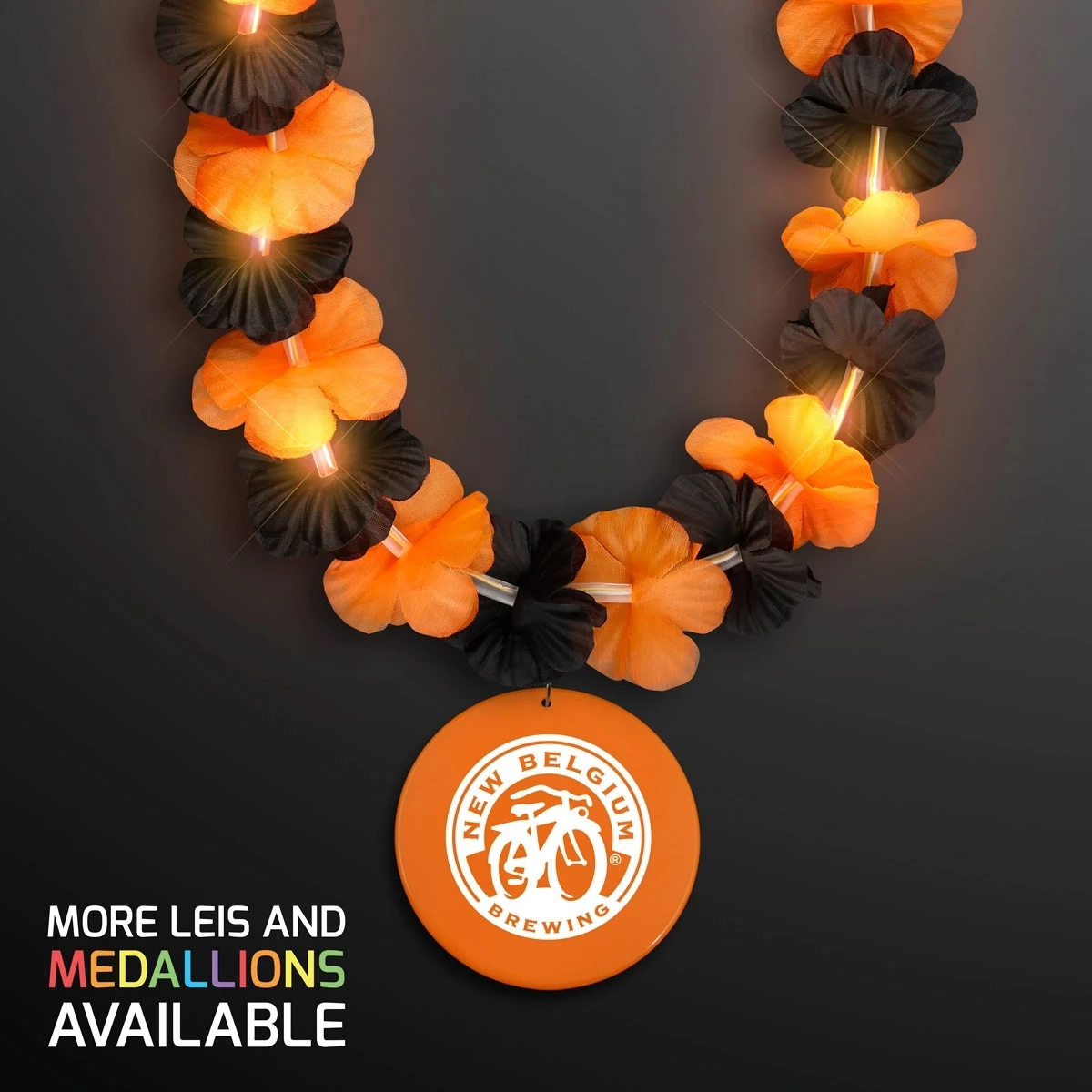 Light Up Halloween Lei with Medallion 1