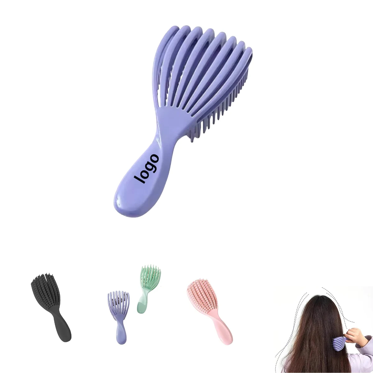 Multicolor Fluffy Massage Comb 1