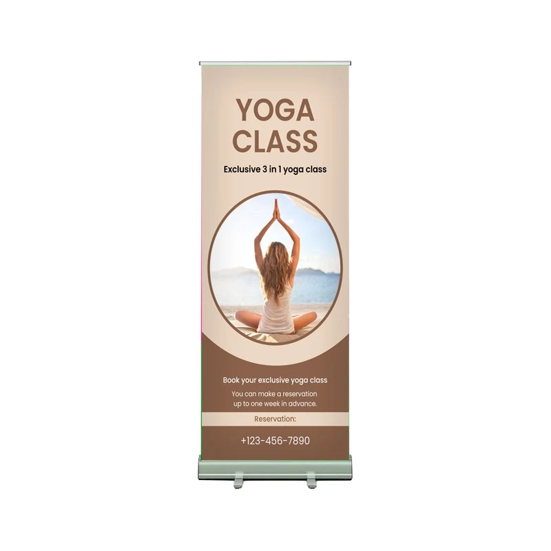 24"W x 80"H Monza™ Retractable Banner Stand Kit, Premium Film 1