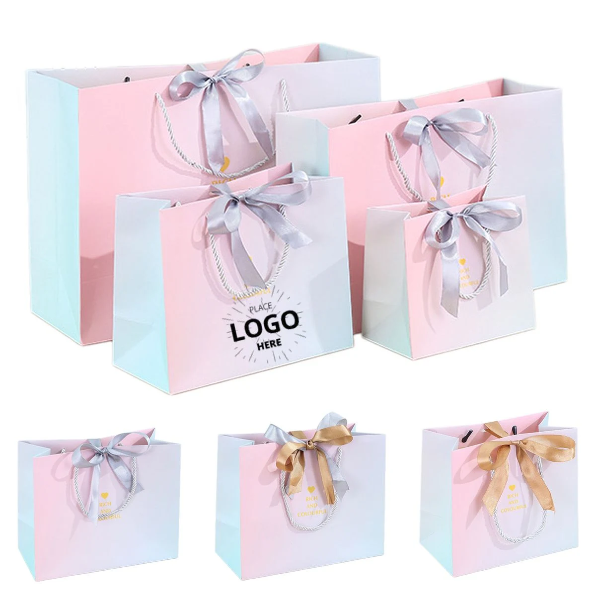 Gradient Gift Tote Paper Bag 1