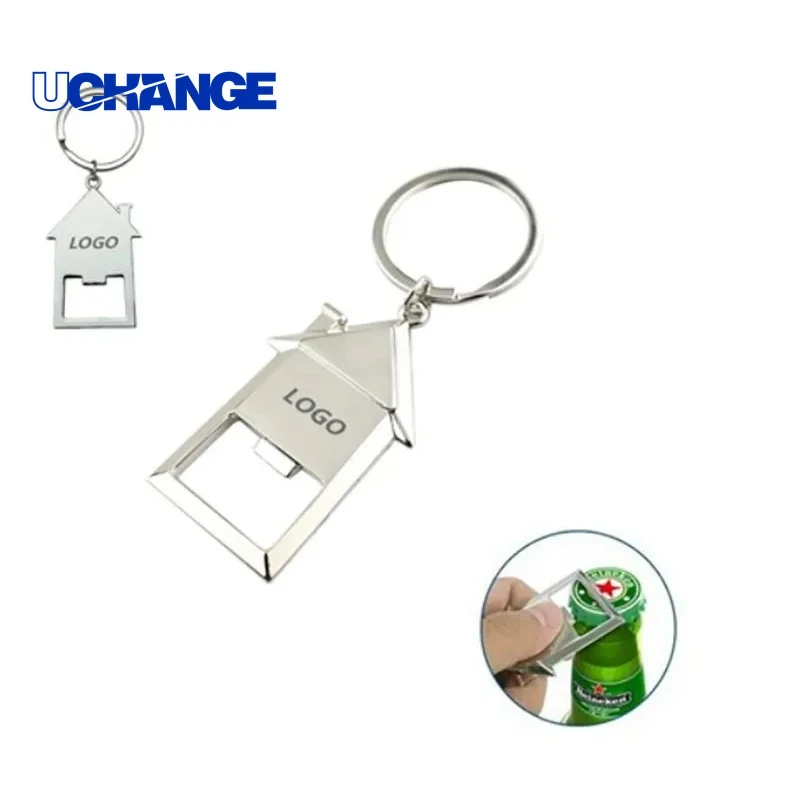House Shaped Bottle Opener Key Holder Compact Bar Accessory 1