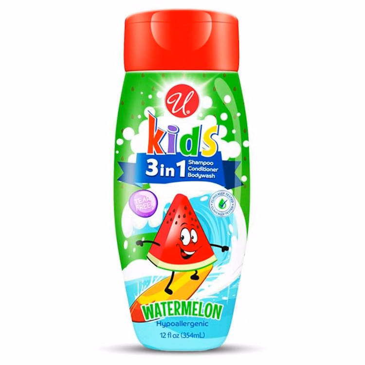 Kids' 3-in-1 Shampoo Conditioner & Body Wash - 12 oz Watermelon