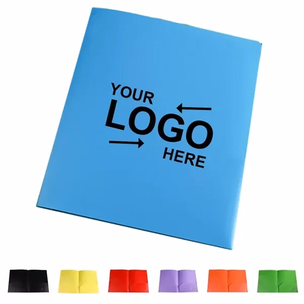 Custom Plastic Letter-Size Double-Pocket Folder — Professional Organization Essential