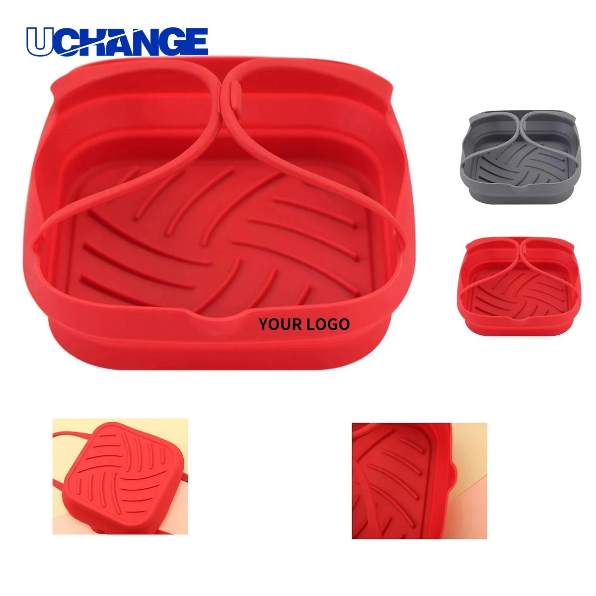 Food Grade Air Fryer Silicone Liner with Handles 1