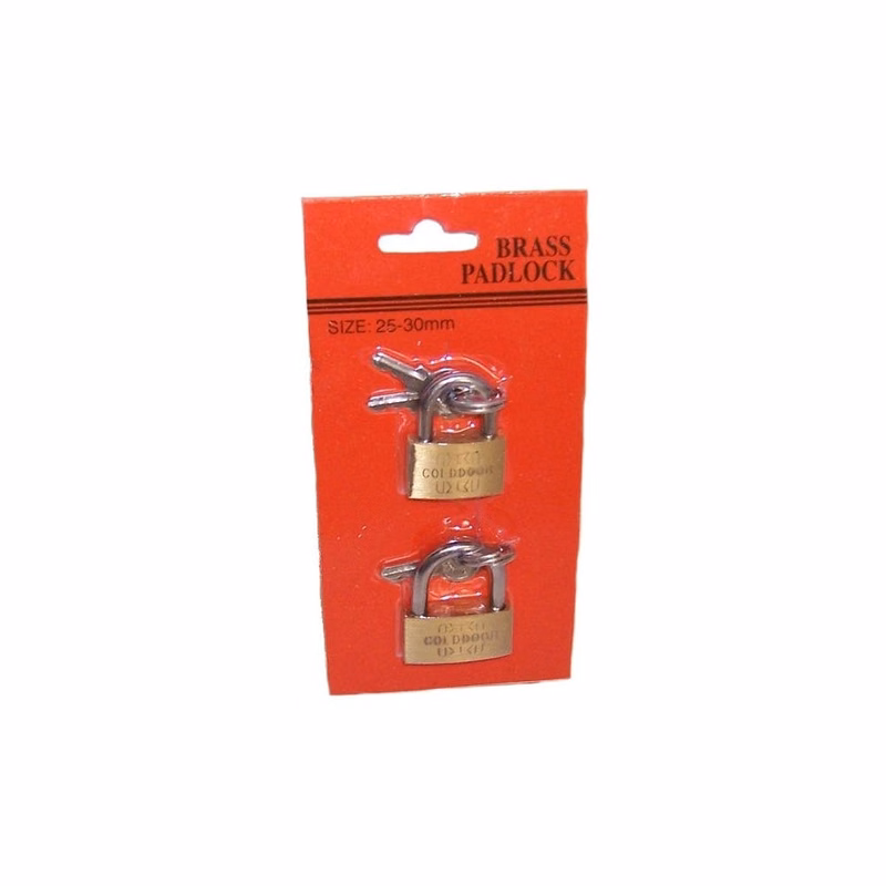Mini Padlocks - Brass 2 Pack