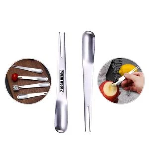 2 In 1 Silver Stainless Steel Spoon 1