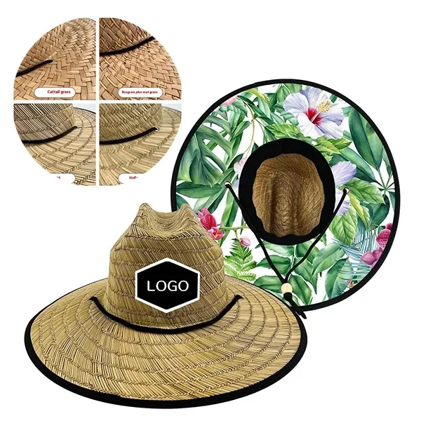 Mat Straw Sunshade Jazz Hat 1
