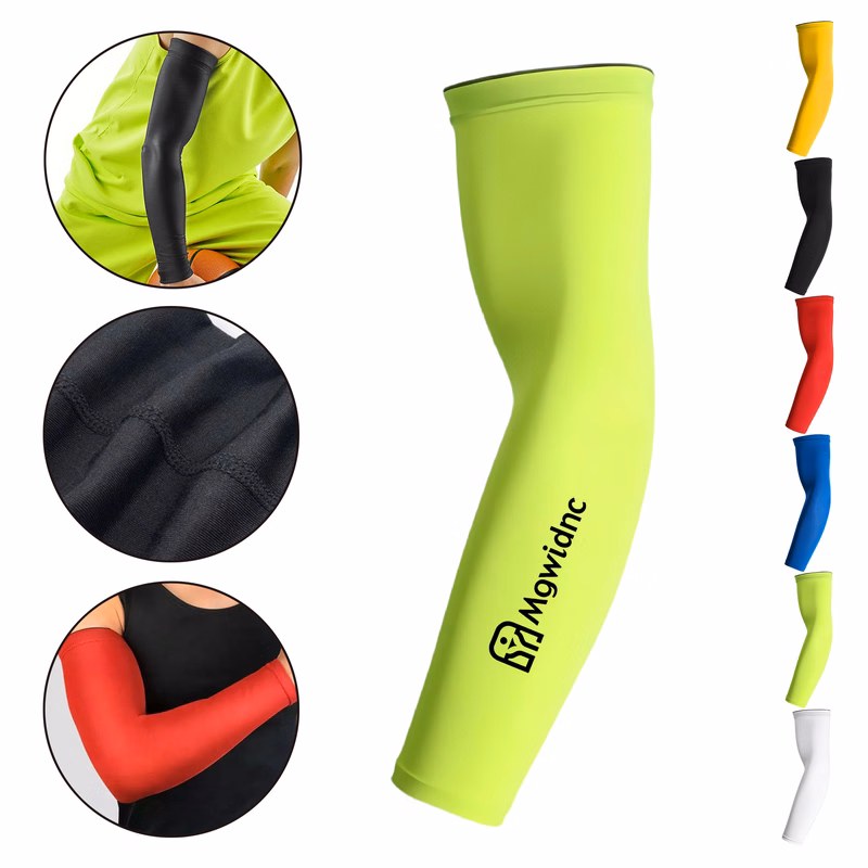 Single Sports Arm Sleeve Sun Protection Long Elbow Guard Non-Slip Summer Cooling Breathable Stretchy