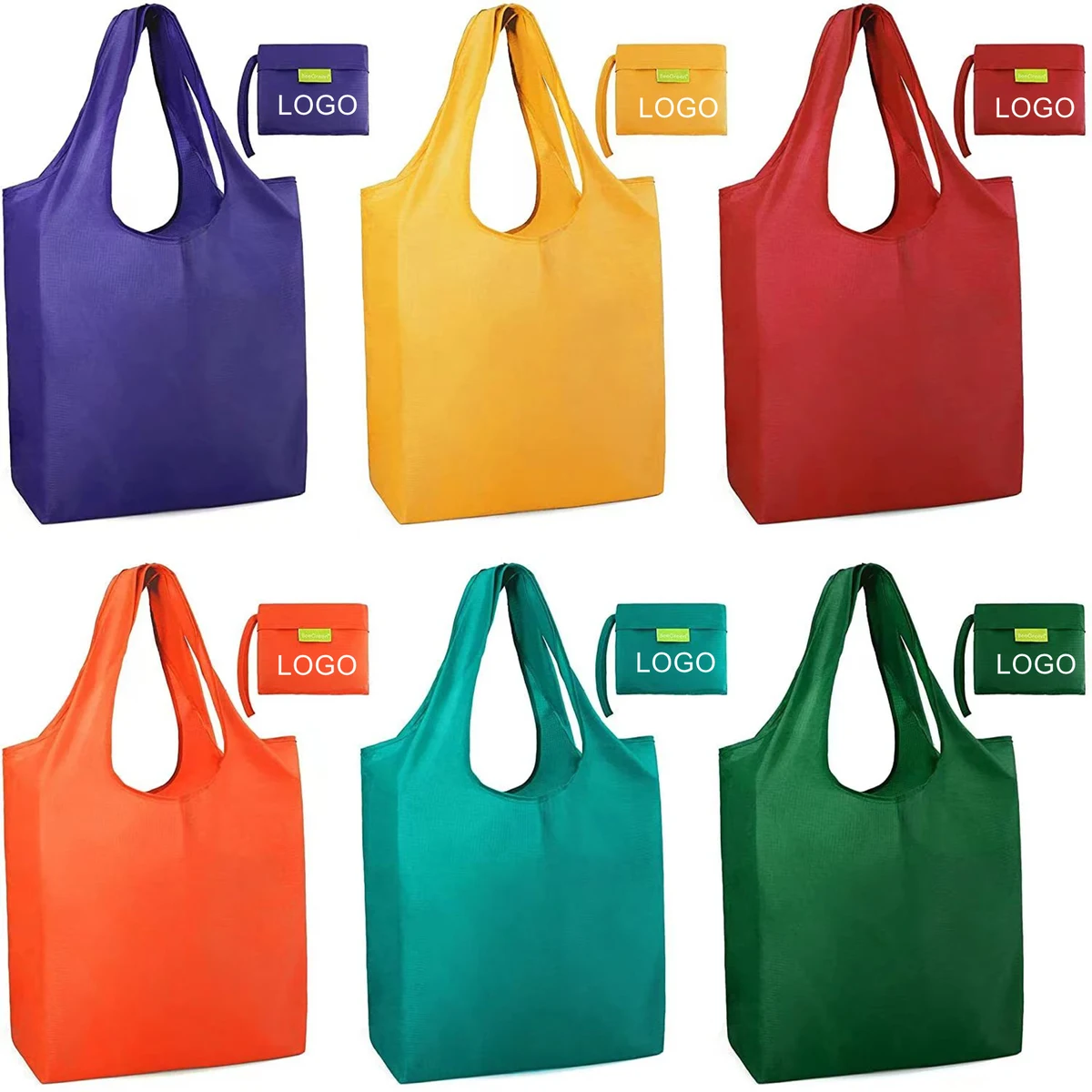 Reusable Grocery Bags With Punch Set Of 6 1