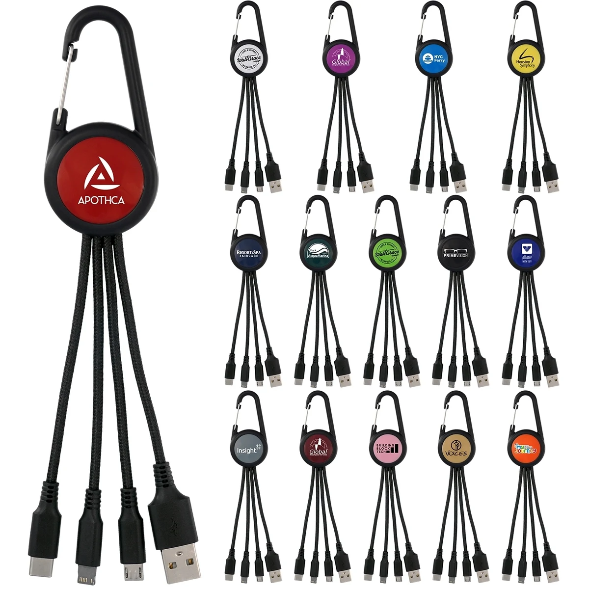 COLORFUL 3-IN-1 CARABINER CHARGING CABLE 1