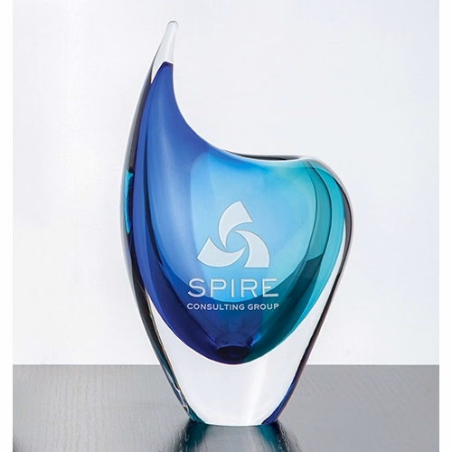 Plato Art Vase, Blue/Turquoise