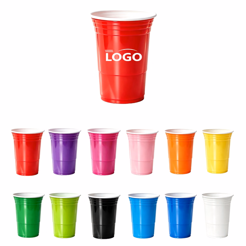 16oz Custom Logo Plastic Party Cups