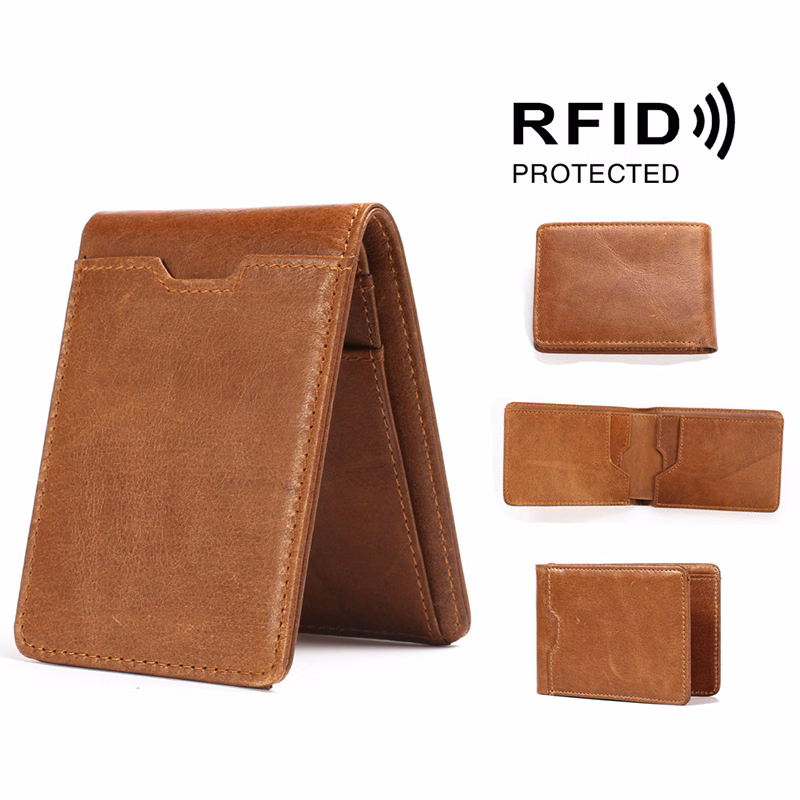 Top Grain Cowhide RFID Card Case