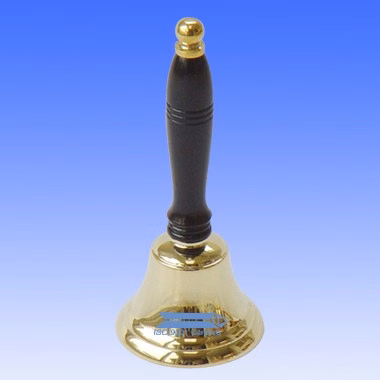 3" Brass Bell with wooden handle