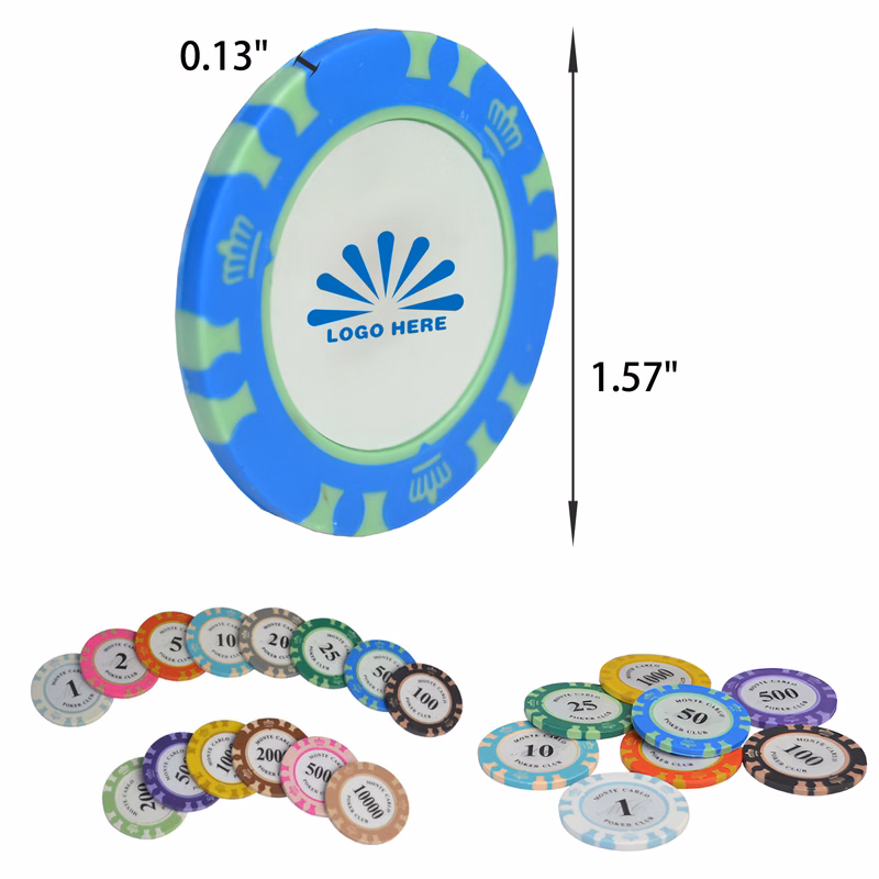 Colorful 14 Colors Clay Poker Chip