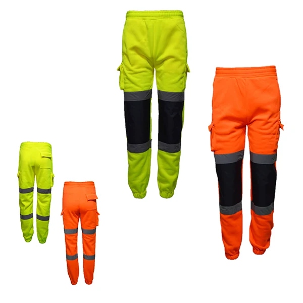 VISIPRO Reflective Front Colorblock Safety Jogger Sweatpants - 280G Fleece - ANSI 107-2020 Class 3 1