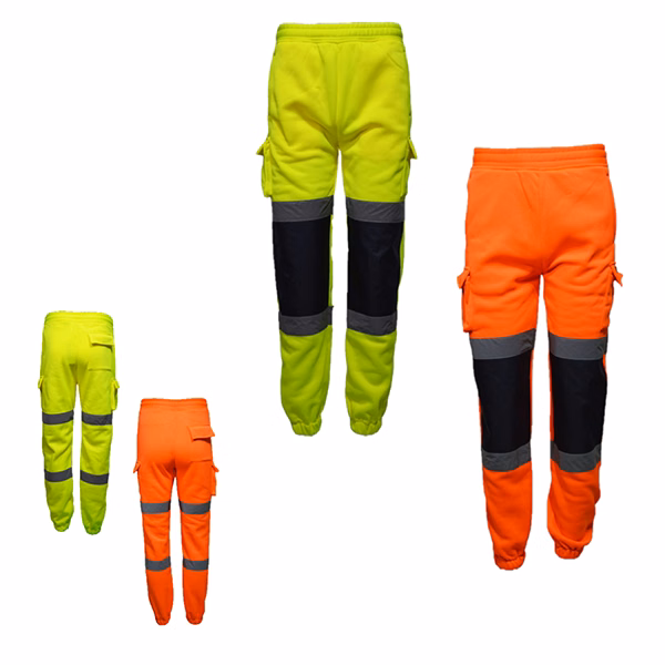 VISIPRO Reflective Front Colorblock Safety Jogger Sweatpants - 280G Fleece - ANSI 107-2020 Class 3