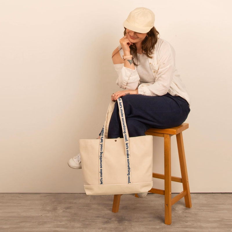 4CP TRIM MORRIS TOTE - LARGE OPEN