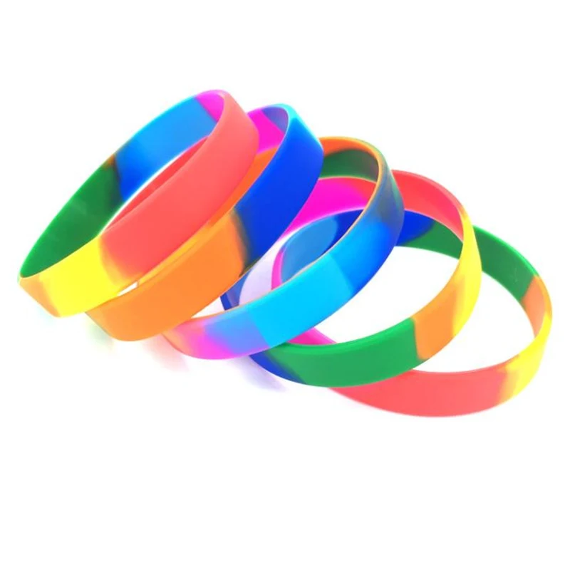 Rainbow Silicone Wristband 1