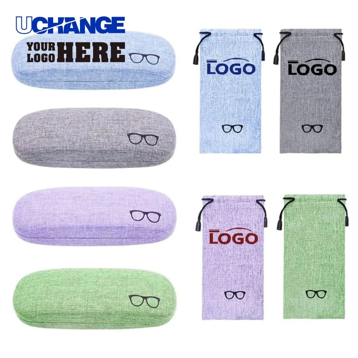 Eyewear Hemp Iron Glasses Storage Box with Matching Bag Organizer 1