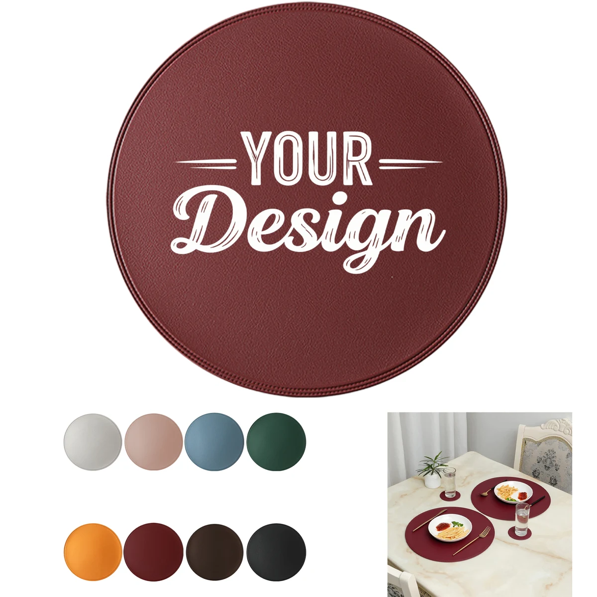 15" Leather Placemat 1