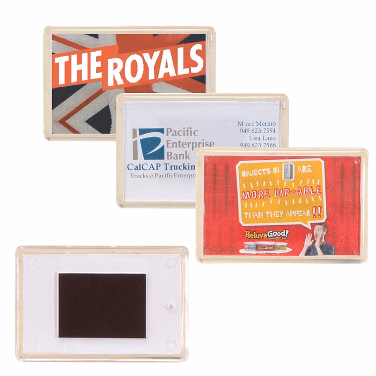 Acrylic Casing Magnet w/ 4 Color Process Insert (CMYK)