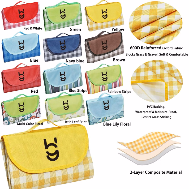 Portable Waterproof Oxford Tote Outdoor Picnic Blanket