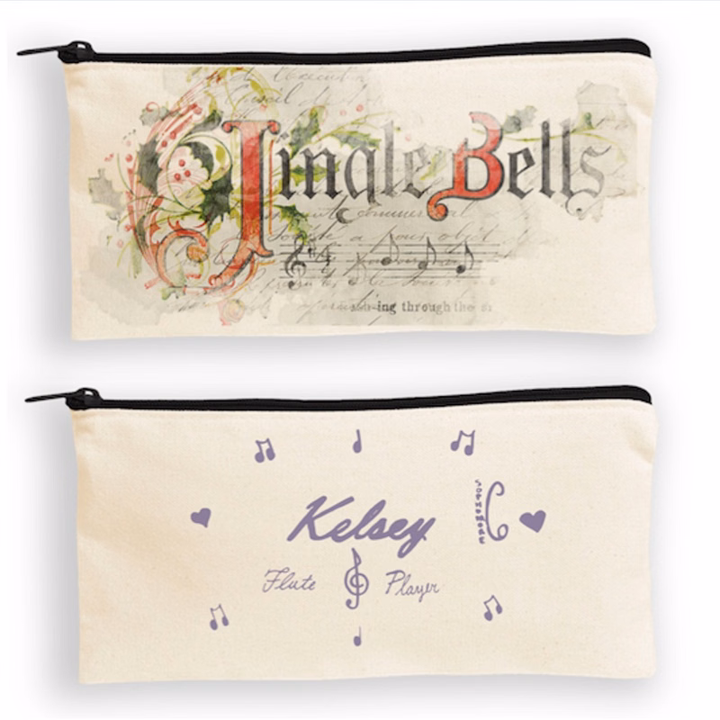 Canvas Anything Pouch with Black Zipper