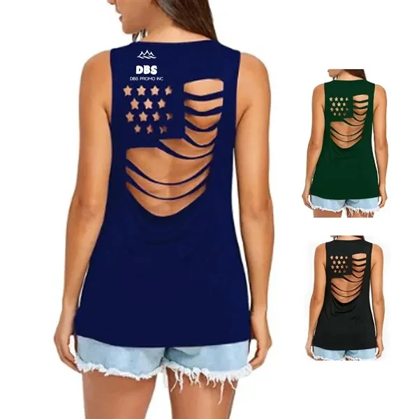 Independence Day Hollow Flag Women's T-Shirt 1