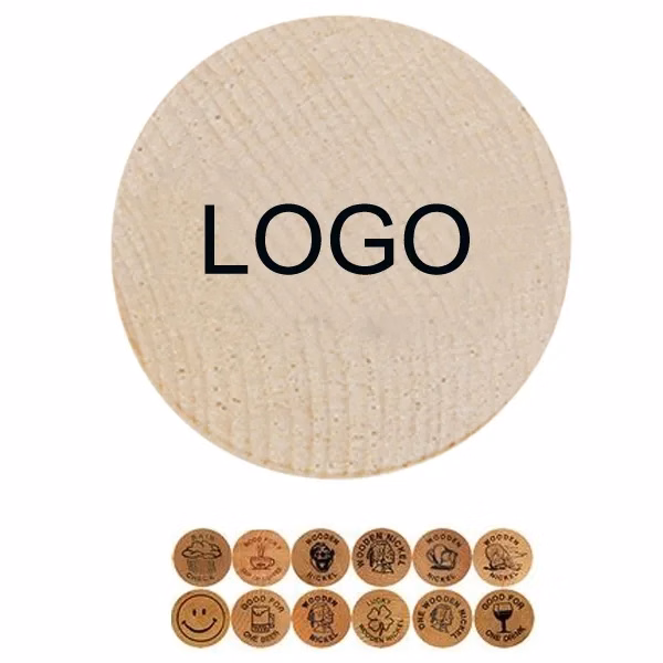 Wooden Advertising Nickel