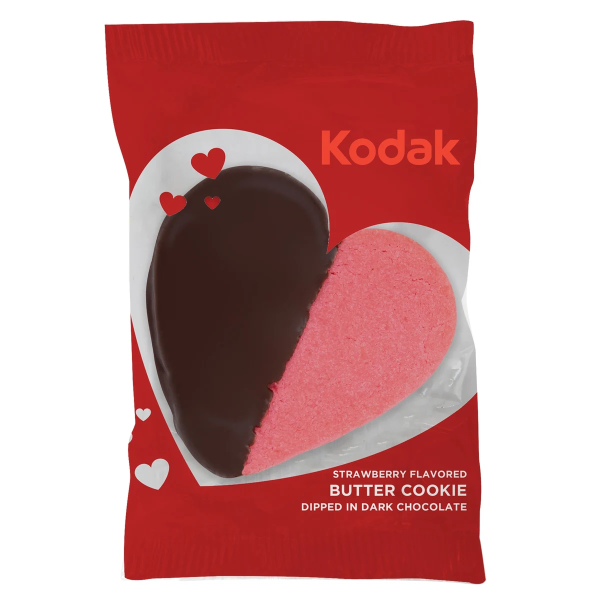 Dark Chocolate Dipped Strawberry Heart Cookie 1