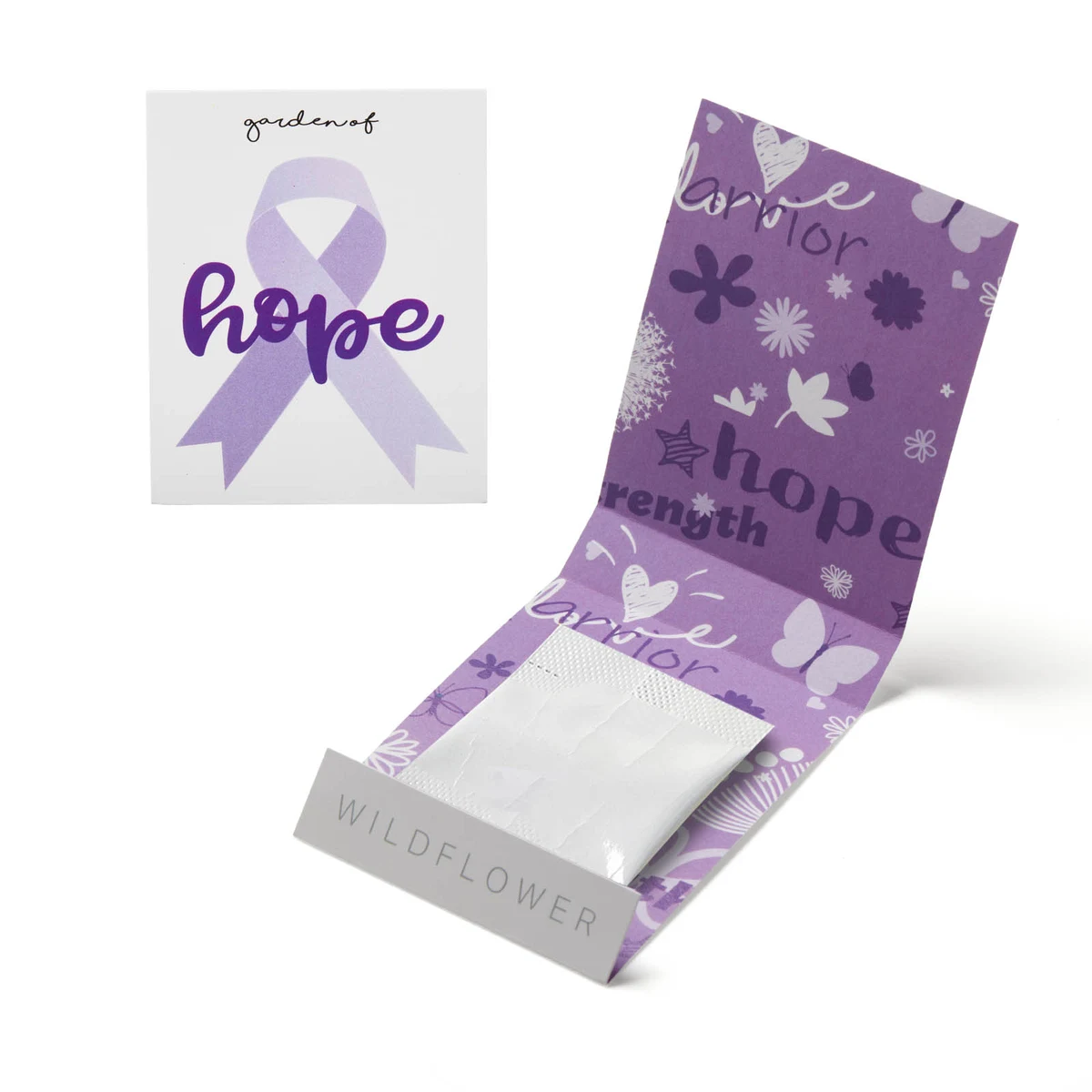 Purple Ribbon Garden of Hope Matchbook 1