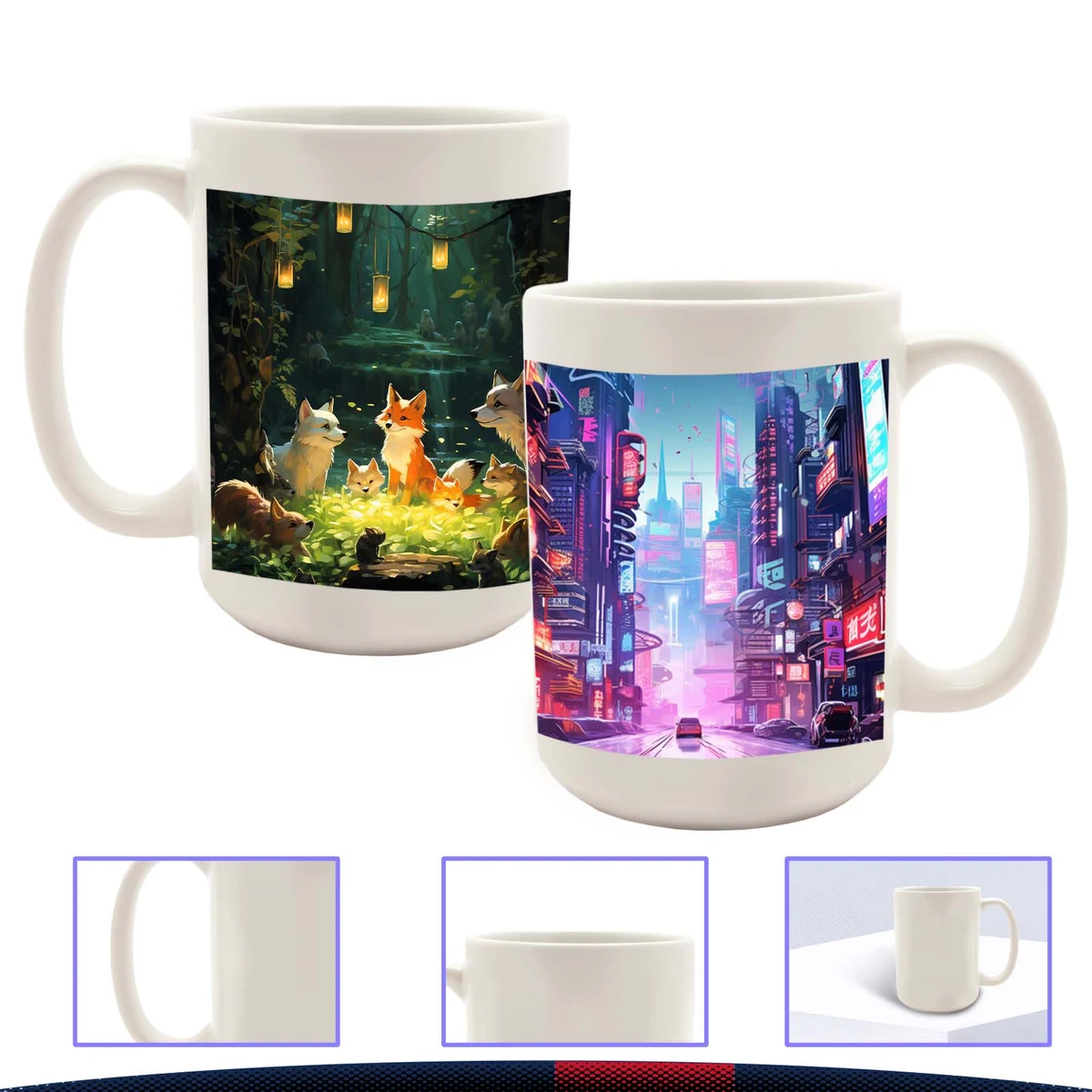 15 oz. Full Color Custom Ceramic Mugs 1