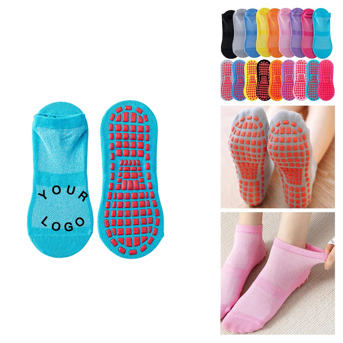 Cotton Soft Anti Slip Exercise Socks 1