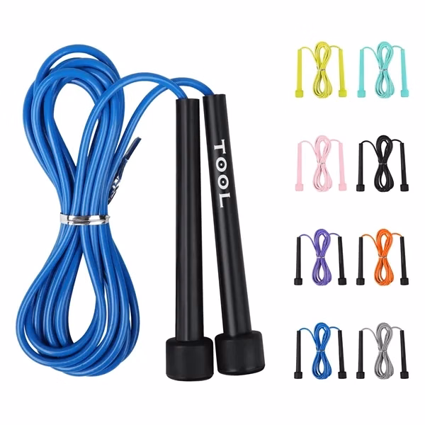 Custom 110 Adjustable PVC Speed Jump Rope Lightweight — High Intensity Fitness Promo